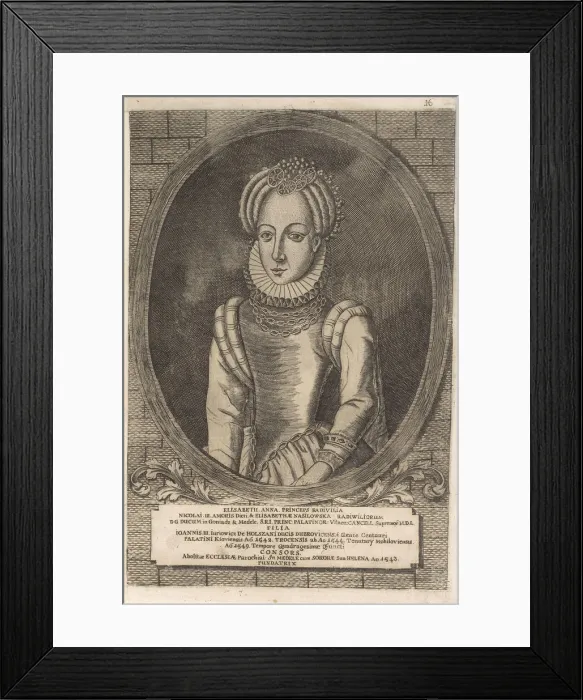 Framed Print : Elzbieta Radziwill (Holszanska). From: Icones Familiae Ducalis Radivilianae, 1758 Framed Print : Elzbieta Radziwill (Holszanska). From: Icones Familiae Ducalis Radivilianae, 1758