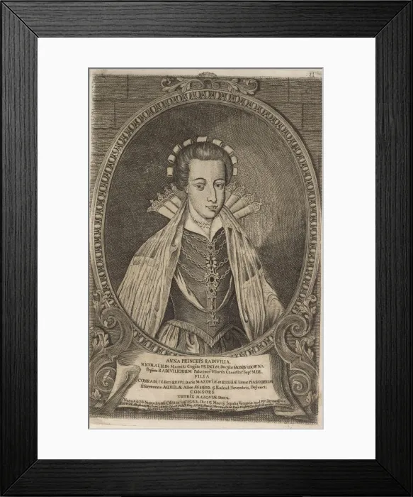 Framed Print : Anna Radziwill (1475 / 76-1522). From: Icones Familiae Ducalis Radivilianae, 1758 Framed Print : Anna Radziwill (1475 / 76-1522). From: Icones Familiae Ducalis Radivilianae, 1758