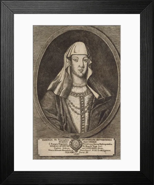Framed Print : Eudoxia Radziwill. From: Icones Familiae Ducalis Radivilianae, 1758 Framed Print : Eudoxia Radziwill. From: Icones Familiae Ducalis Radivilianae, 1758