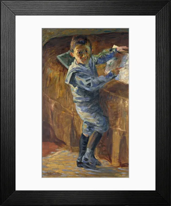 Framed Print : Portrait of a boy, 1908-1909