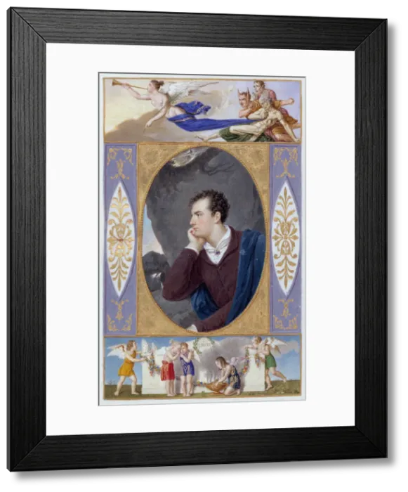 Framed Print : Lord George Noel Byron (1788-1824), 1826 Framed Print : Lord George Noel Byron (1788-1824), 1826