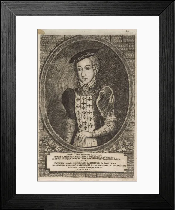 Framed Print : Zofia Radziwill (Monwid). From: Icones Familiae Ducalis Radivilianae, 1758 Framed Print : Zofia Radziwill (Monwid). From: Icones Familiae Ducalis Radivilianae, 1758
