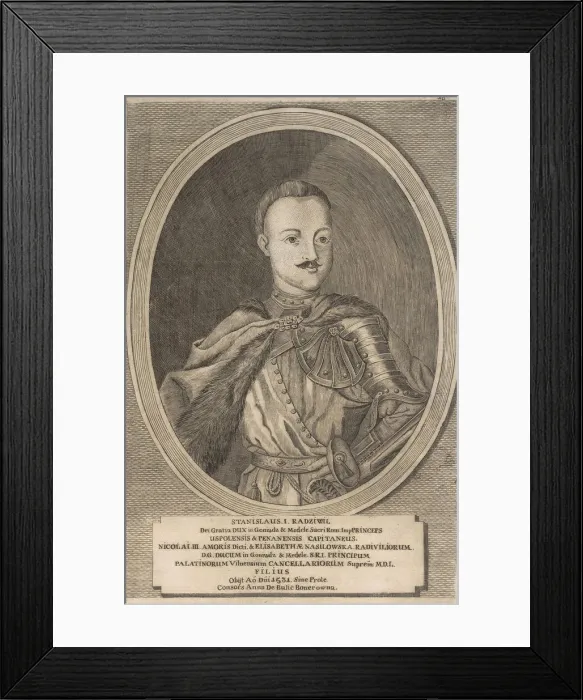 Framed Print : Stanislaw I Radziwill. From: Icones Familiae Ducalis Radivilianae, 1758 Framed Print : Stanislaw I Radziwill. From: Icones Familiae Ducalis Radivilianae, 1758