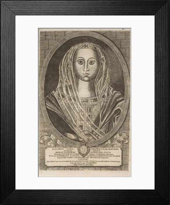 Framed Print : Elzbieta Radziwill (Sakowicz). From: Icones Familiae Ducalis Radivilianae, 1758 Framed Print : Elzbieta Radziwill (Sakowicz). From: Icones Familiae Ducalis Radivilianae, 1758