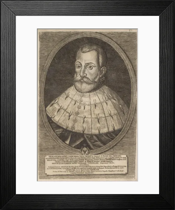 Framed Print : Mikolaj II Radziwill (1470-1521). From: Icones Familiae Ducalis Radivilianae, 1758