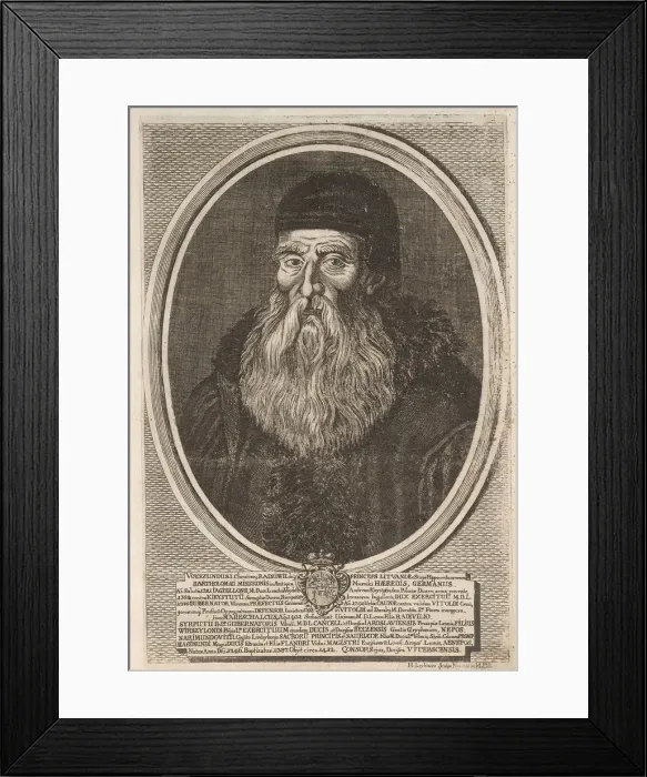 Framed Print : Voyszundus I. Christian (?-1412). From: Icones Familiae Ducalis Radivilianae, 1758 Framed Print : Voyszundus I. Christian (?-1412). From: Icones Familiae Ducalis Radivilianae, 1758