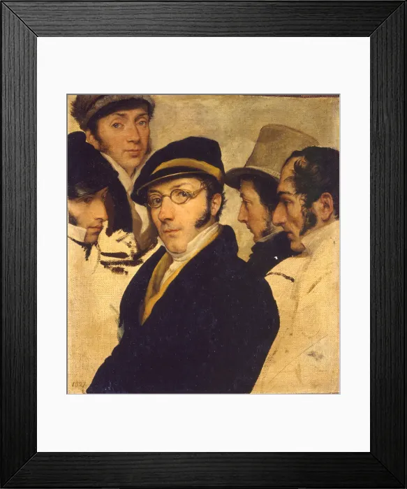 Framed Print : Self-Portrait in a group of friends, Between 1826 and 1828 Framed Print : Self-Portrait in a group of friends, Between 1826 and 1828