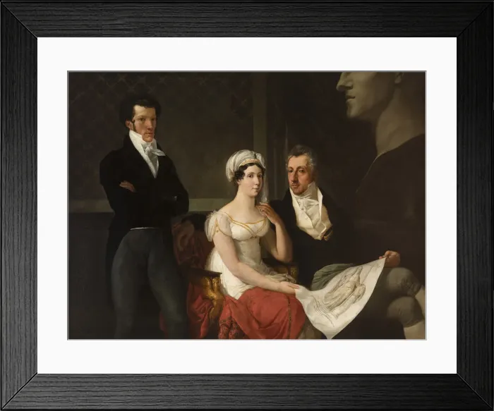 Framed Print : Portrait of the Cicognara family, with the bust of Antonio Canova, 1816-1817 Framed Print : Portrait of the Cicognara family, with the bust of Antonio Canova, 1816-1817