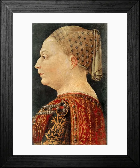 Framed Print : Portrait of Bianca Maria Sforza (1425-1468), ca 1460 Framed Print : Portrait of Bianca Maria Sforza (1425-1468), ca 1460