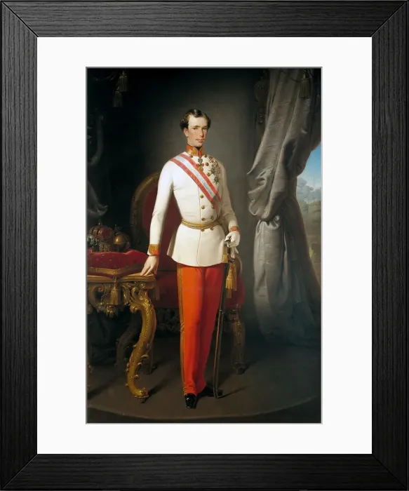 Framed Print : Portrait of Franz Joseph I of Austria, Between 1857 and 1859 Framed Print : Portrait of Franz Joseph I of Austria, Between 1857 and 1859