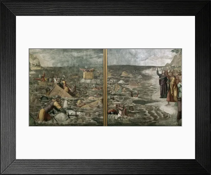 Framed Print : The Crossing of the Red Sea (Pharaohs Hosts engulfed in the Red Sea), 1509-1510 Framed Print : The Crossing of the Red Sea (Pharaohs Hosts engulfed in the Red Sea), 1509-1510