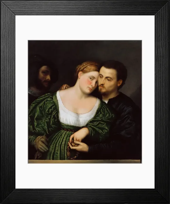 Framed Print : Gli amanti (Venetian Lovers), 1525-1530 Framed Print : Gli amanti (Venetian Lovers), 1525-1530