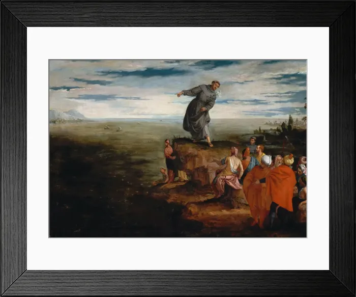 Framed Print : Preaching of Saint Anthony of Padua, c1580 Framed Print : Preaching of Saint Anthony of Padua, c1580