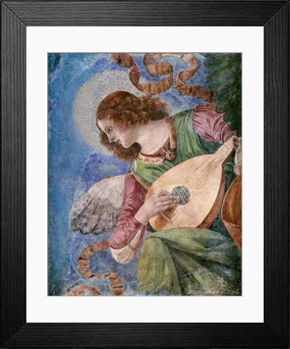 Framed Print : Musician angel, c1480 Framed Print : Musician angel, c1480