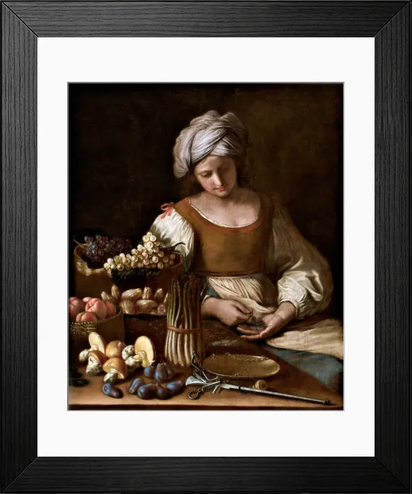 Framed Print : Ortolana (The Vegetable Vendor), 1655 Framed Print : Ortolana (The Vegetable Vendor), 1655