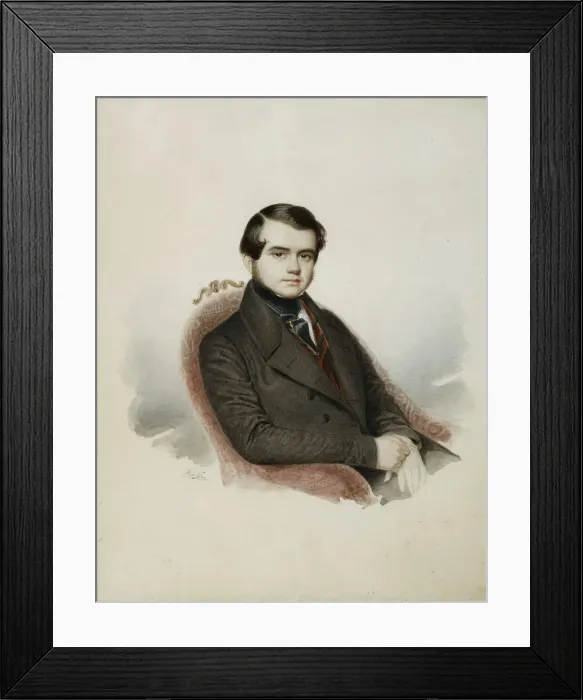 Framed Print : Portrait of the writer Count Vladimir Alexandrovich Sollogub (1813-1882), 1840s Framed Print : Portrait of the writer Count Vladimir Alexandrovich Sollogub (1813-1882), 1840s