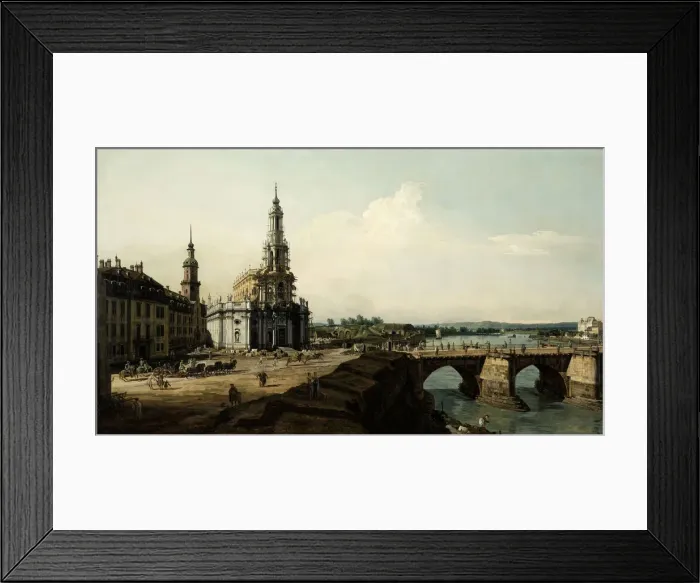 Framed Print : Dresden seen from the left banks of the river Elbe, 1748 Framed Print : Dresden seen from the left banks of the river Elbe, 1748