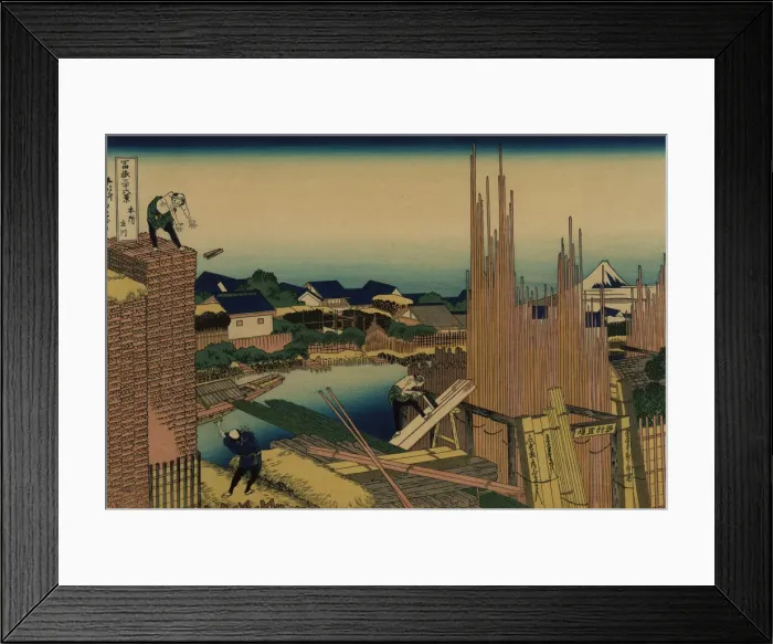 Framed Print : Honjo Tatekawa, the timberyard at Honjo (from a Series 36 Views of Mount Fuji ) Framed Print : Honjo Tatekawa, the timberyard at Honjo (from a Series 36 Views of Mount Fuji )
