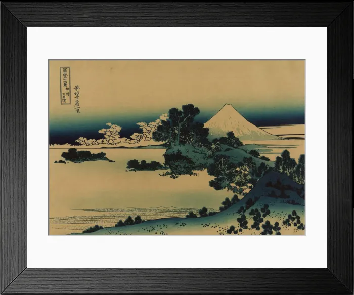 Framed Print : Shichiri beach in Sagami Province (from a Series 36 Views of Mount Fuji ), 1830-1833 Framed Print : Shichiri beach in Sagami Province (from a Series 36 Views of Mount Fuji ), 1830-1833