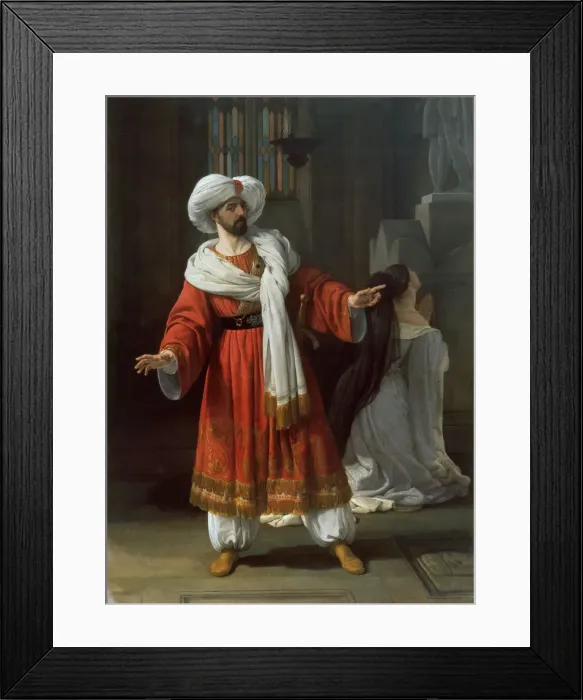 Framed Print : Giovanni David as Agobar in Opera Gli arabi nelle Gallie by Giovanni Pacini, 1830 Framed Print : Giovanni David as Agobar in Opera Gli arabi nelle Gallie by Giovanni Pacini, 1830