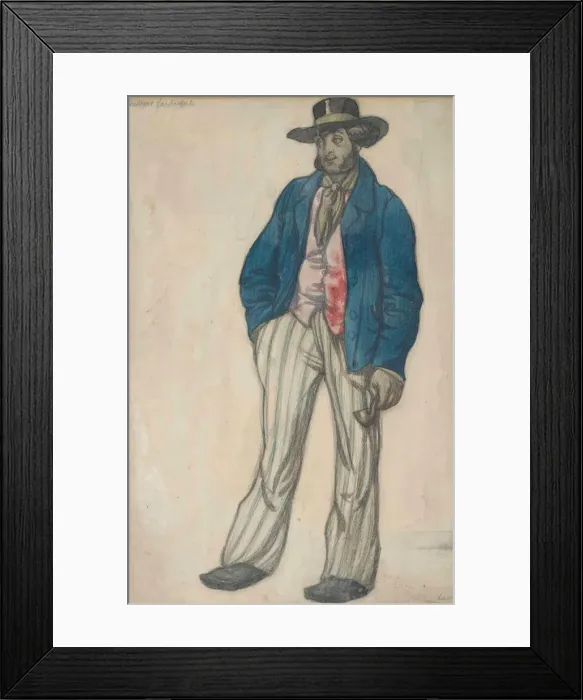 Framed Print : Costume design for the ballet La Boutique Fantasque Framed Print : Costume design for the ballet La Boutique Fantasque