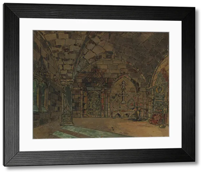 Framed Print : Stage design for the opera The Demon by A. Rubinstein, c1902 Framed Print : Stage design for the opera The Demon by A. Rubinstein, c1902
