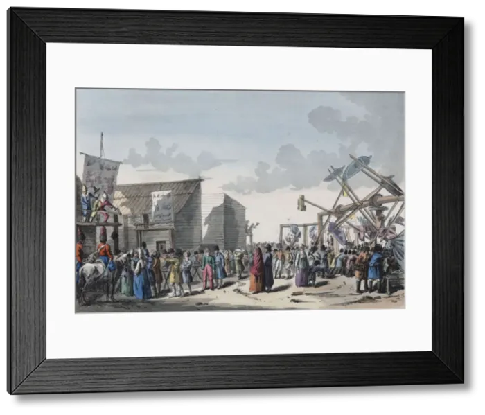 Framed Print : Swing Ride at a Russian Fair, 1821 Framed Print : Swing Ride at a Russian Fair, 1821