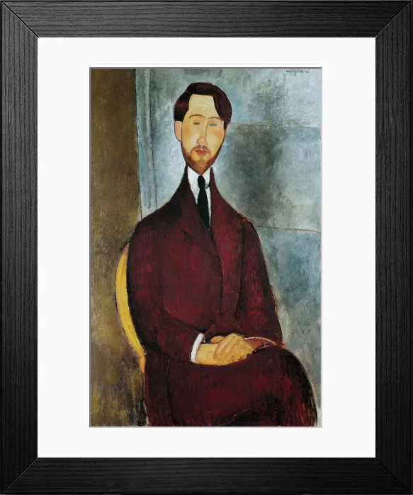 Framed Print : Portrait of Leopold Zborowski (1889-1932), 1919 Framed Print : Portrait of Leopold Zborowski (1889-1932), 1919