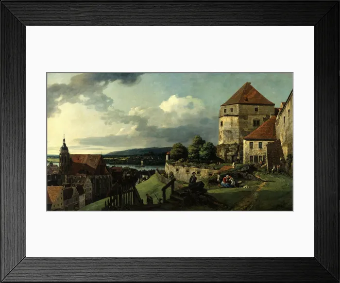 Framed Print : View of Pirna from the Sonnenstein Fortress, 1754-1755 Framed Print : View of Pirna from the Sonnenstein Fortress, 1754-1755