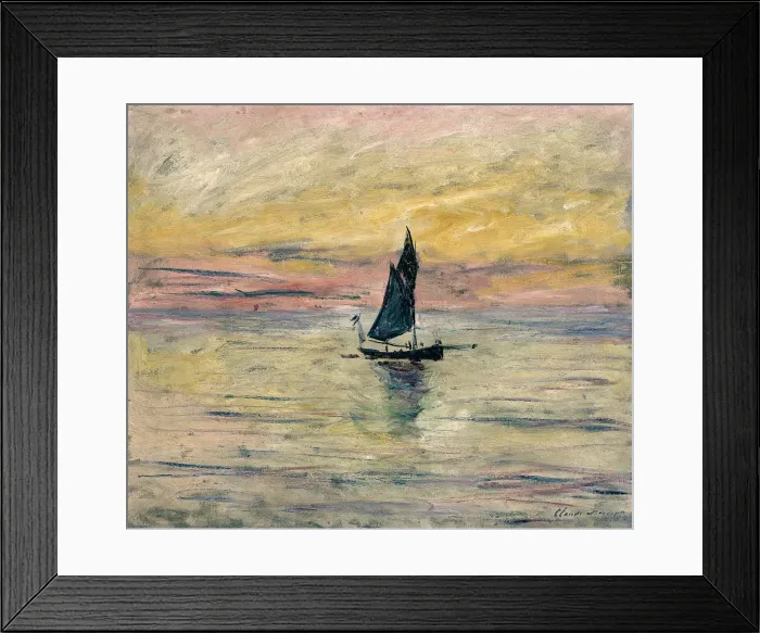 Framed Print : The Sailing Boat, Evening Effect, 1885 Framed Print : The Sailing Boat, Evening Effect, 1885