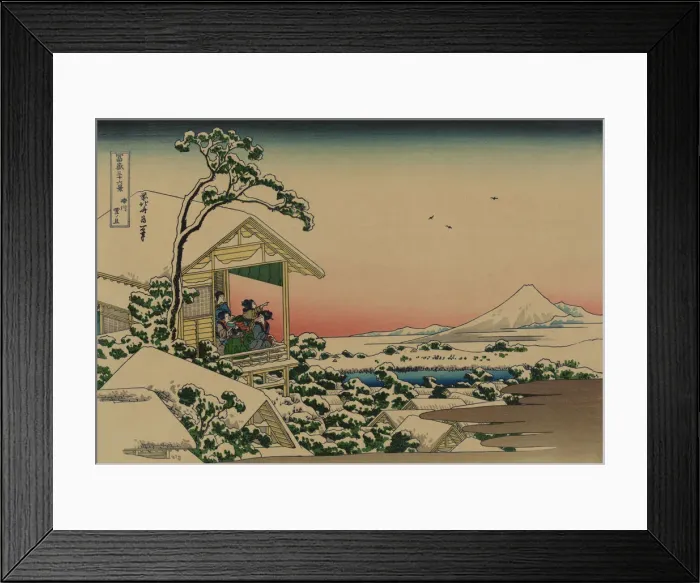 Framed Print : Tea house at Koishikawa. The morning after a snowfall (from a Series 36 Views Framed Print : Tea house at Koishikawa. The morning after a snowfall (from a Series 36 Views