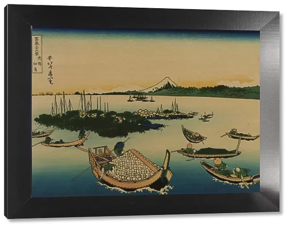 Tsukuda Island in Musashi Province (from a Series 36 Views of Mount Fuji ), 1830-1833