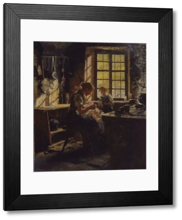 Framed Print : The poor family Framed Print : The poor family