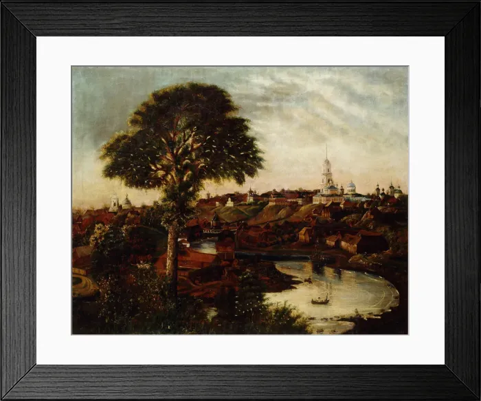 Framed Print : View of Rzhev, Mid of the 19th century Framed Print : View of Rzhev, Mid of the 19th century