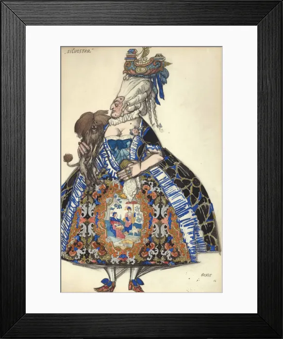 Framed Print : Costume design for the ballet The Good-Humoured Ladies by Scarlatti, 1916 Framed Print : Costume design for the ballet The Good-Humoured Ladies by Scarlatti, 1916