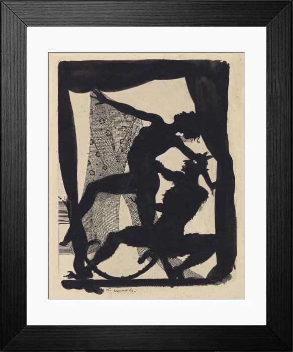 Framed Print : Woman and devil Framed Print : Woman and devil