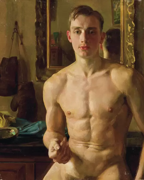 The Boxer. Portrait of Boris Snezhkovsky, 1933