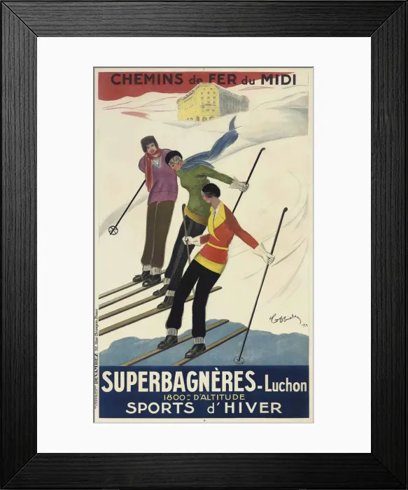 Framed Print : Luchon-Superbagneres, 1929 Framed Print : Luchon-Superbagneres, 1929