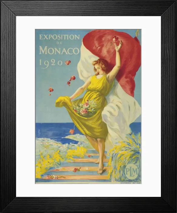 Framed Print : Exposition de Monaco, 1920 Framed Print : Exposition de Monaco, 1920