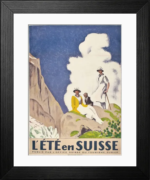 Framed Print : L ete en Suisse, 1921 Framed Print : L ete en Suisse, 1921