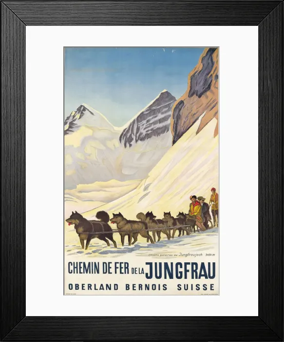 Framed Print : Chemin de Fer de la Jungfrau, 1925 Framed Print : Chemin de Fer de la Jungfrau, 1925