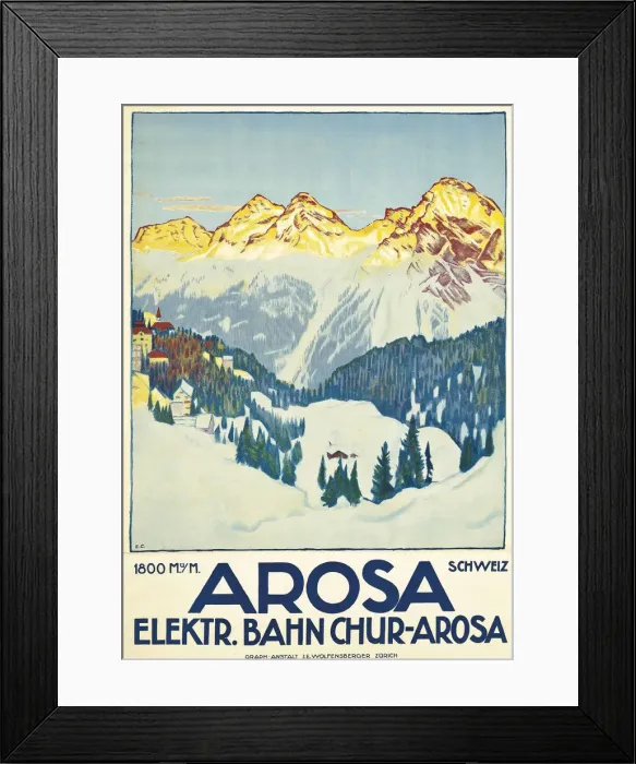 Framed Print : Arosa, 1915 Framed Print : Arosa, 1915