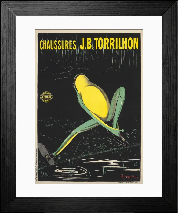 Framed Print : Chaussures J. B. Torrilhon. Advertising poster for Mens shoes, 1906 Framed Print : Chaussures J. B. Torrilhon. Advertising poster for Mens shoes, 1906