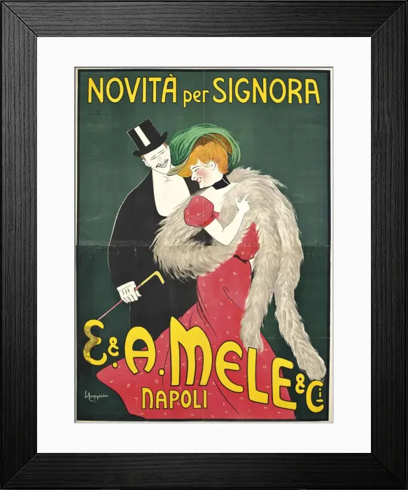 Framed Print : E. & A. Mele & Co. Napoli, c1900 Framed Print : E. & A. Mele & Co. Napoli, c1900