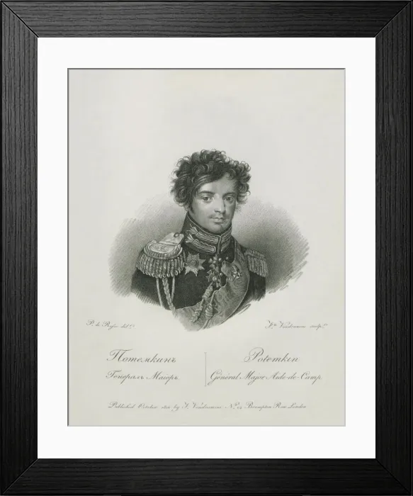 Framed Print : Portrait of Yakov Alexeevich Potyomkin (1781-1831), 1813 Framed Print : Portrait of Yakov Alexeevich Potyomkin (1781-1831), 1813