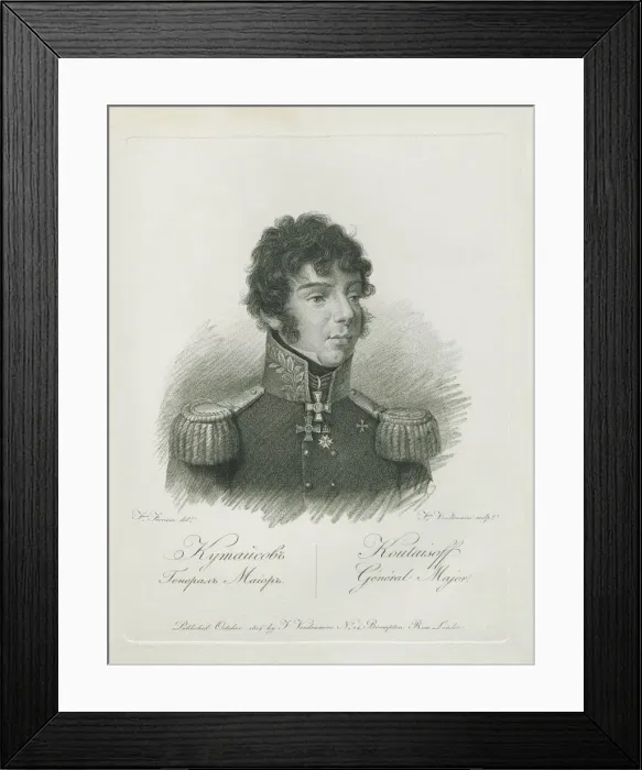 Framed Print : Count Alexander Ivanovich Kutaisov (1784-1812), 1813 Framed Print : Count Alexander Ivanovich Kutaisov (1784-1812), 1813