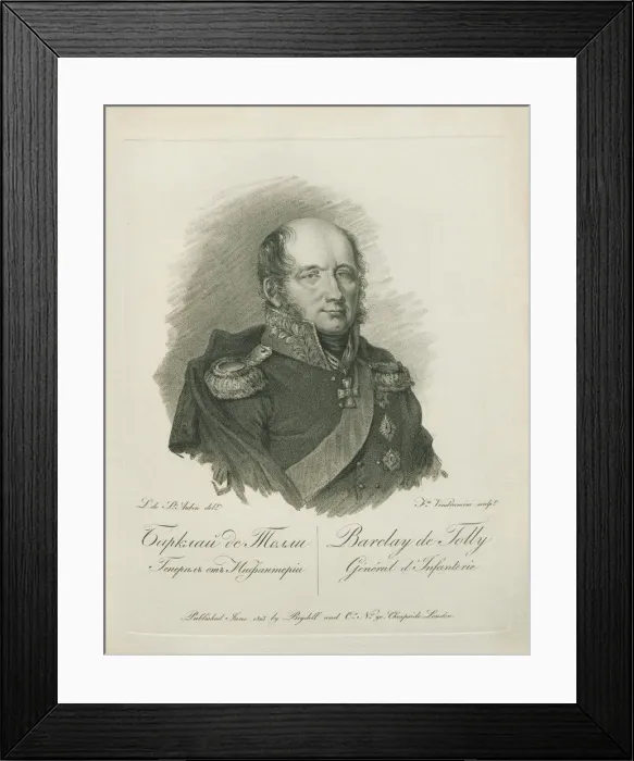 Framed Print : Portrait of Field marshal Count Mikhail Barklay-de-Tolli (1761-1818), 1813 Framed Print : Portrait of Field marshal Count Mikhail Barklay-de-Tolli (1761-1818), 1813