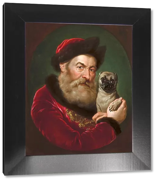 Old man with a Pug, c1740