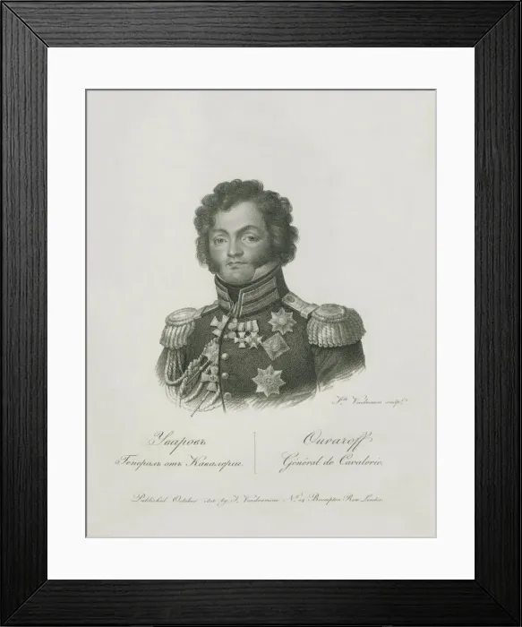 Framed Print : Portrait of General Fyodor Petrovich Uvarov (1773-1824), 1813 Framed Print : Portrait of General Fyodor Petrovich Uvarov (1773-1824), 1813