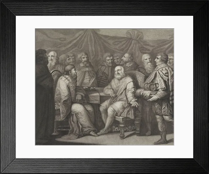Framed Print : Casimir I the Restorer meeting the emperor Henry III, Late 18th century Framed Print : Casimir I the Restorer meeting the emperor Henry III, Late 18th century